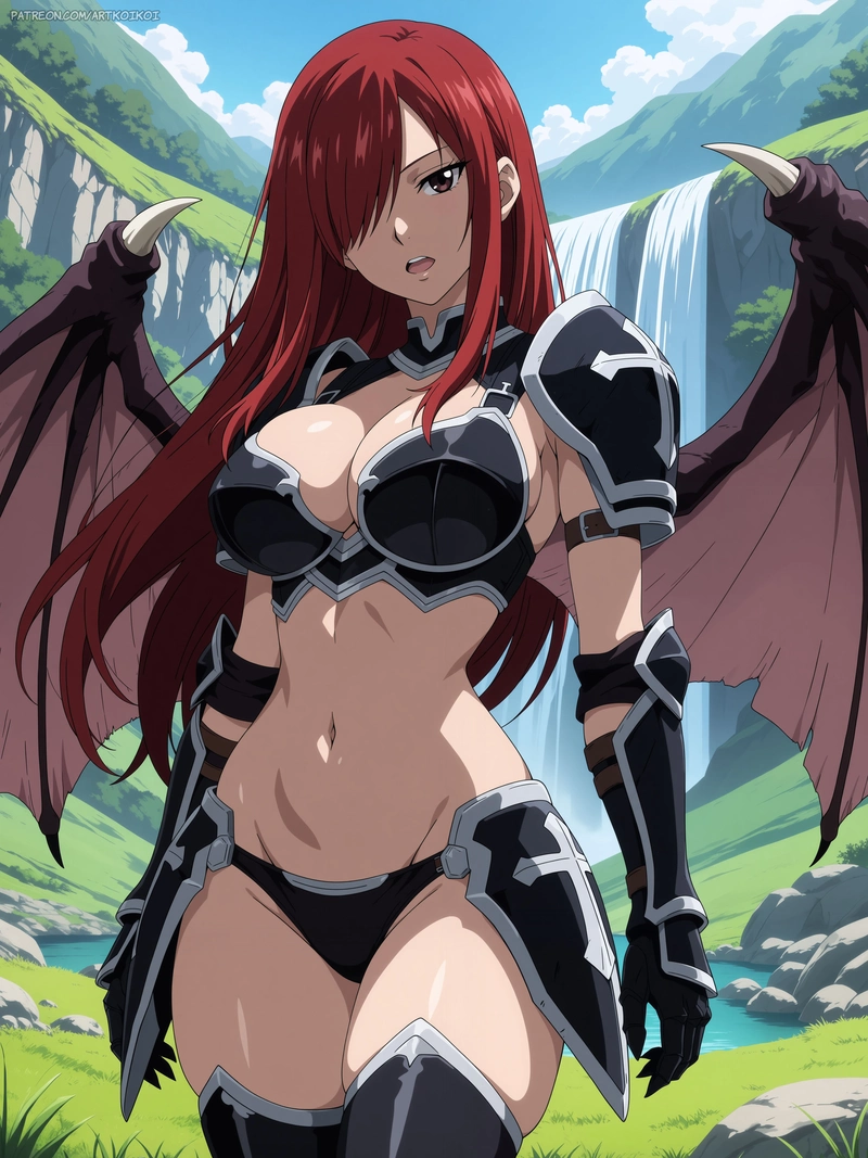 Hình ảnh waifu Erza dáng chuẩn hút hồn 